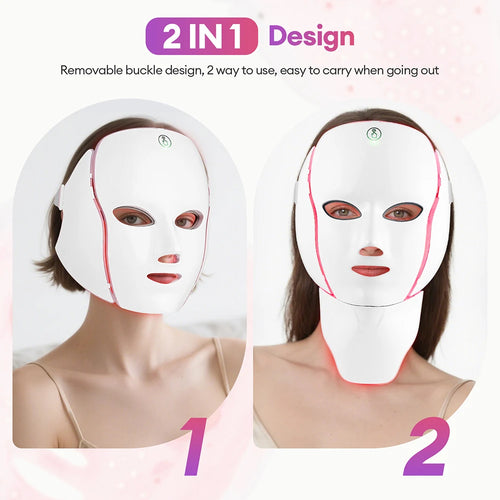 7 Colors Photon Facial LED Mask Red Light Therapy